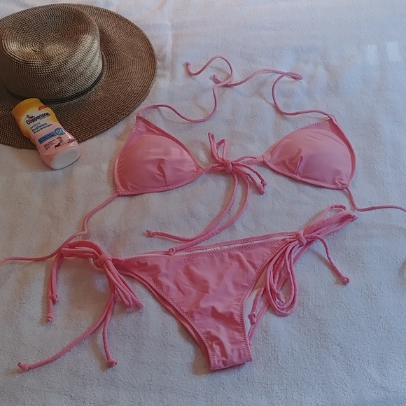 Other - NWOT Pink String Bikini